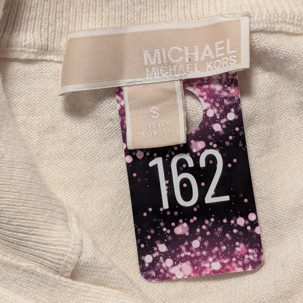 Michael Kors Ivory Half-Zip Cowl Sweater - Picture 6 of 7